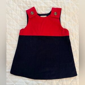 Beaufort Bonnet Girls Navy Red Corduroy Jumper Size 2T
